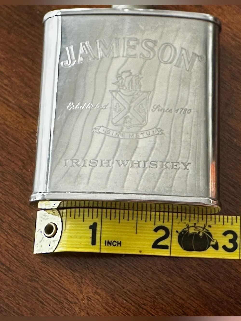 Jameson Irish Whiskey Pocket Flask Vintage 2 1/2 oz